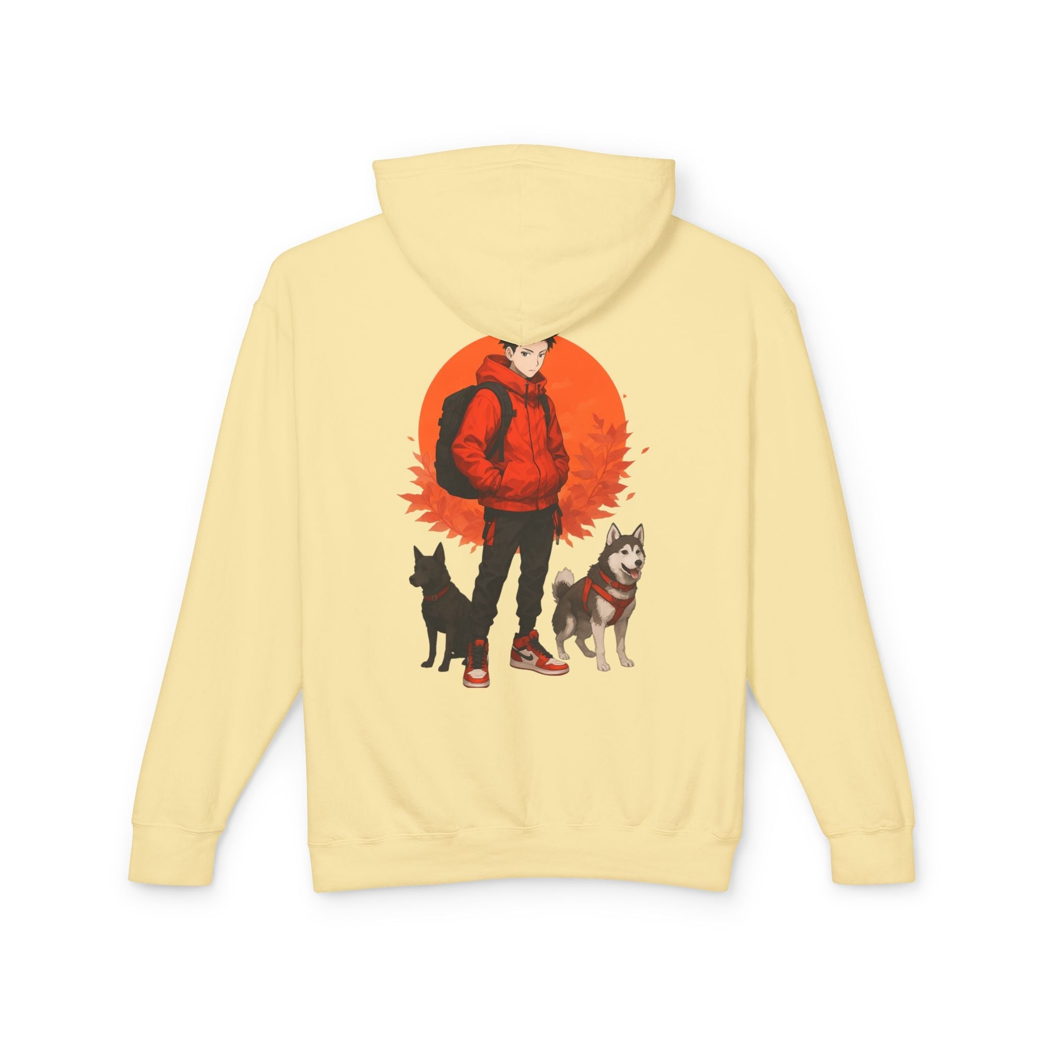 Artful Lightweight Hooded Sweatshirt for Art Enthusiasts and Young Adults Printify