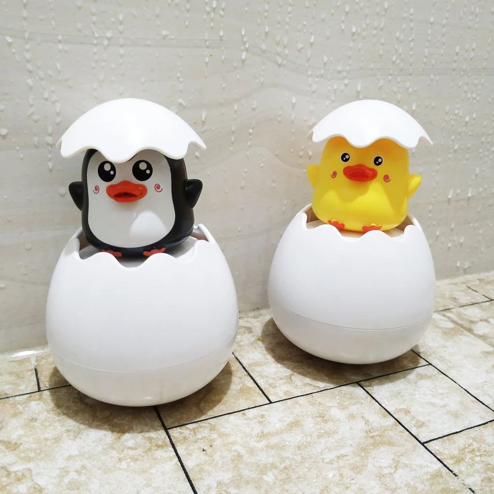 Baby Bathing Toy Kids Cute Duck Penguin Egg Water Spray Sprinkler Bathroom Sprinkling Shower Swimming Water Toys For Kids Gift Econic Blanks