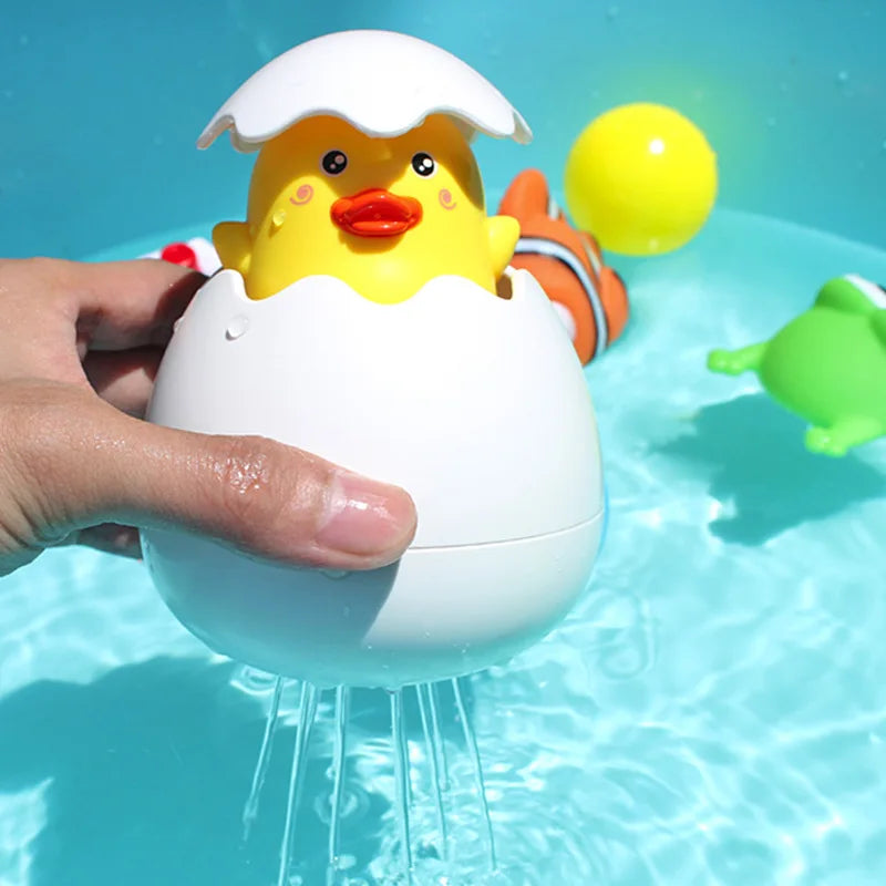 Baby Bathing Toy Kids Cute Duck Penguin Egg Water Spray Sprinkler Bathroom Sprinkling Shower Swimming Water Toys For Kids Gift Econic Blanks