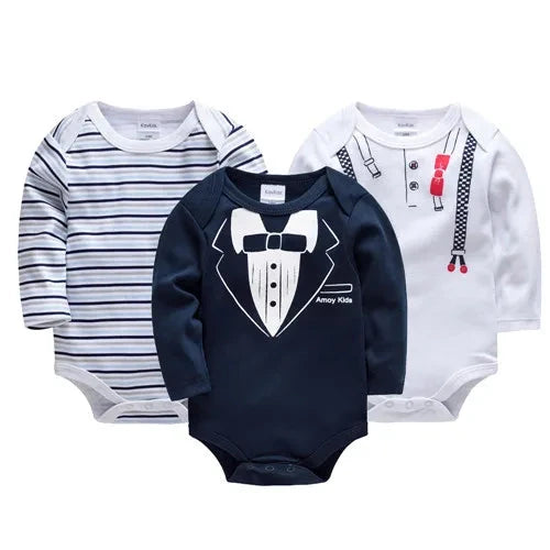 6 PCS 3 PCS Kavkas Baby Boys Girls Bodysuit Long Sleeve 100% Cotton Baby Clothes 0-12 months Newborn body bebe Jumpsuit Clothing Econic Blanks