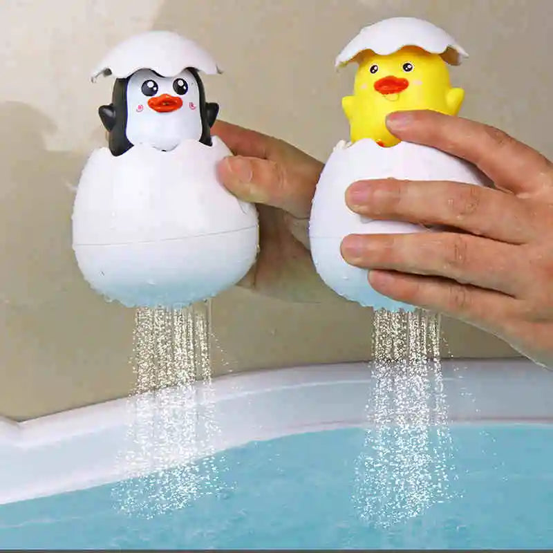 Baby Bathing Toy Kids Cute Duck Penguin Egg Water Spray Sprinkler Bathroom Sprinkling Shower Swimming Water Toys For Kids Gift Econic Blanks