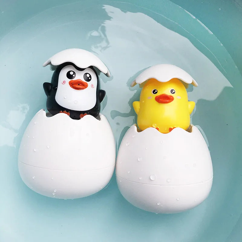 Baby Bathing Toy Kids Cute Duck Penguin Egg Water Spray Sprinkler Bathroom Sprinkling Shower Swimming Water Toys For Kids Gift Econic Blanks