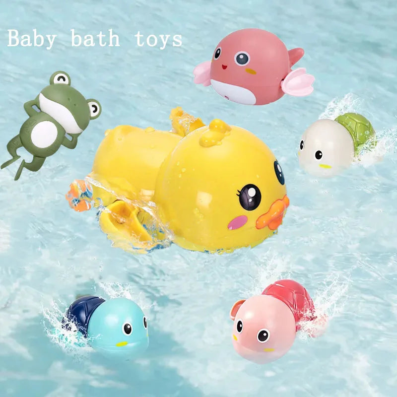 Baby bath toys for children water play small yellow duck swimming baby kids play with water duckling small turtle boys and girls Econic Blanks