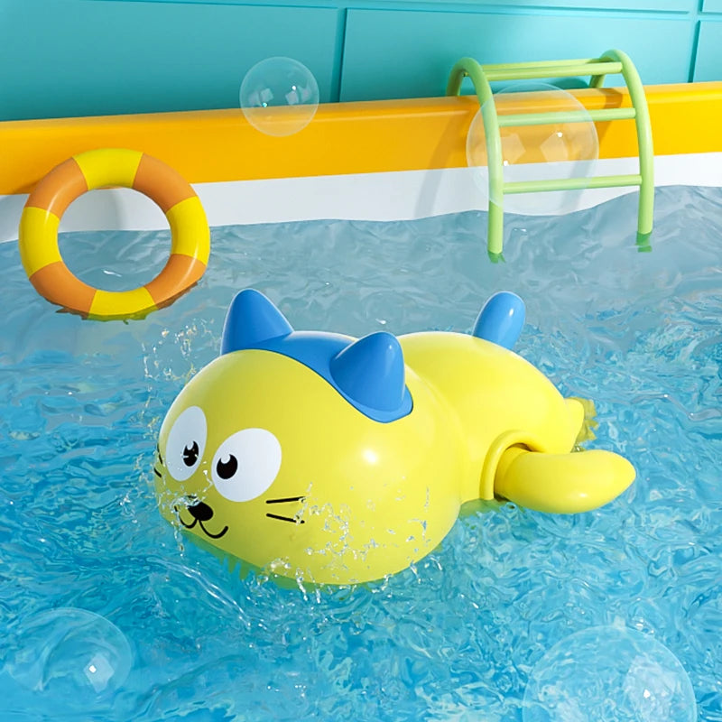 Baby Bath Toys Kids Swimming Clockwork Dolls Play Water Fun Bathing Cute Funny Children Bathroom Shower Bathtub Animals Toy Econic Blanks