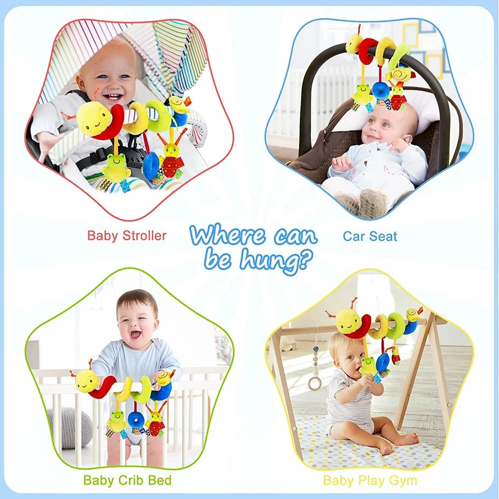 Cute Activity Musical Spiral Crib Stroller Car Seat Travel Hanging Toys Baby Boys Girls Rattles Toy Econic Blanks