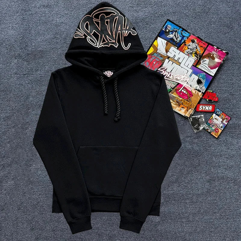 Sy Jacket and Trousers Sports Jogging Men Cotton Hoodie Young Fashion Hooded Tops Pants Women's Streetwear Coats Warm Tracksuit Econic Blanks