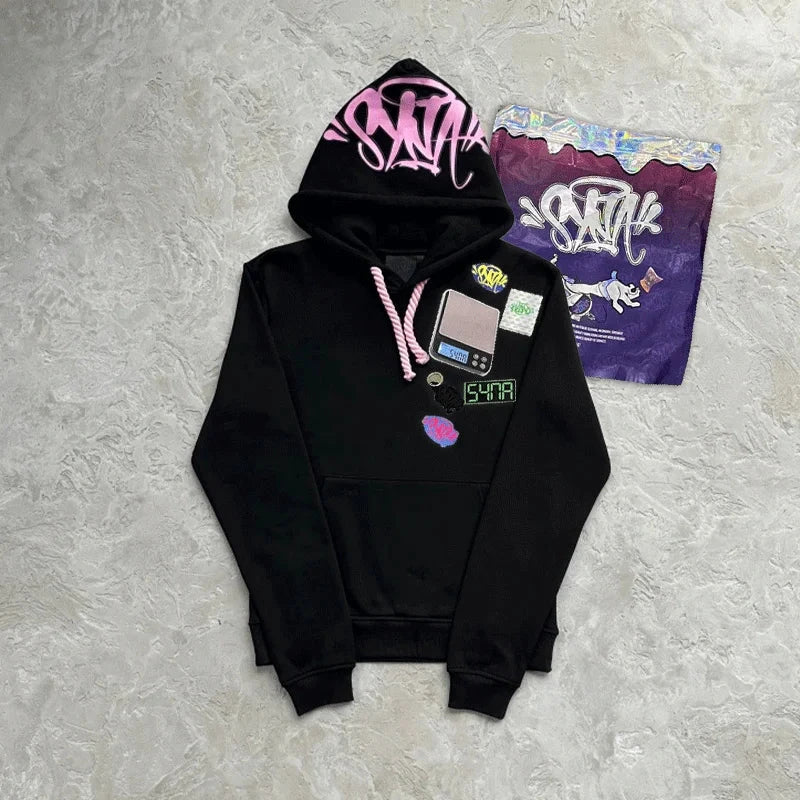 Sy Jacket and Trousers Sports Jogging Men Cotton Hoodie Young Fashion Hooded Tops Pants Women's Streetwear Coats Warm Tracksuit Econic Blanks