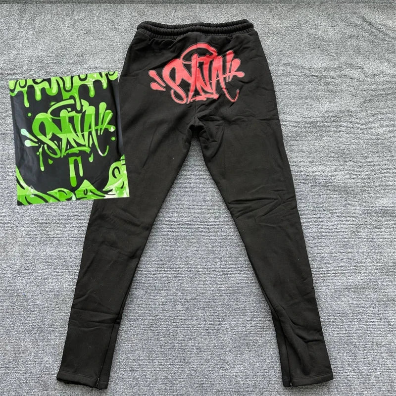 Sy Jacket and Trousers Sports Jogging Men Cotton Hoodie Young Fashion Hooded Tops Pants Women's Streetwear Coats Warm Tracksuit Econic Blanks