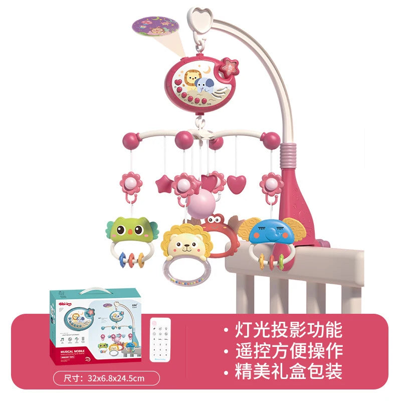 Musical Baby Crib Mobile with Lights Music Projection for Infants Remote Control Crib Toys for Newborn Baby Mobile for Crib Toys Econic Blanks