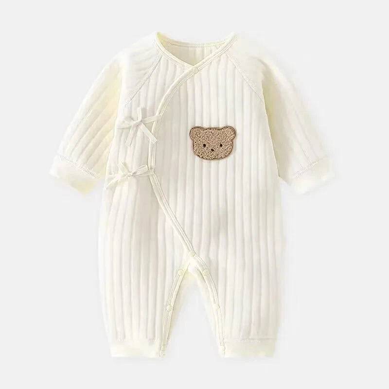 Boys Girls Bodysuit Newborn Winter Onesie Clothes Cotton Toddler Home Wear 0-6M Thickened Spring and Autumn Clothing Econic Blanks