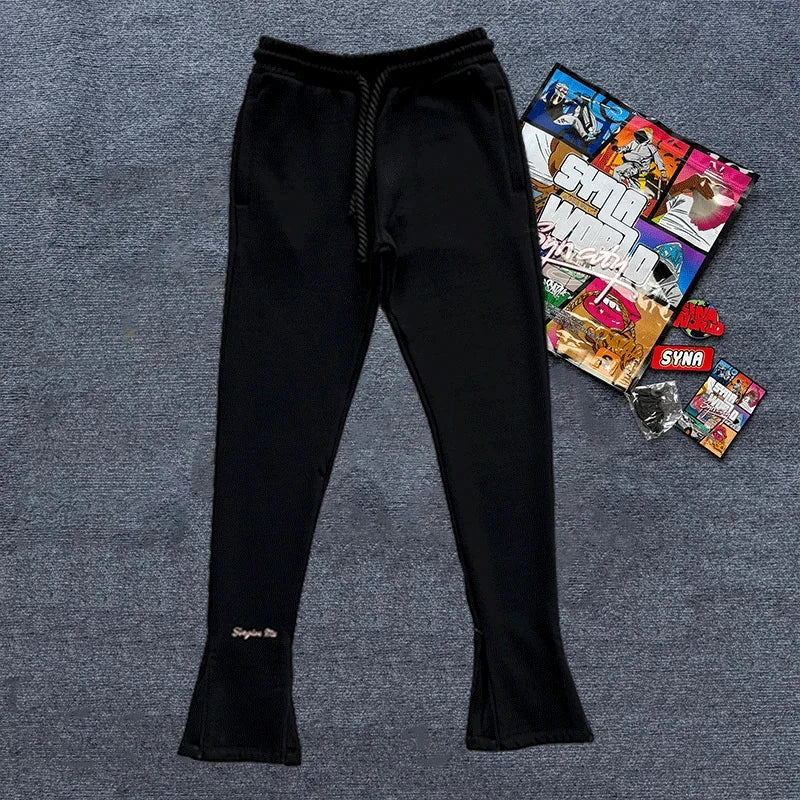 Sy Jacket and Trousers Sports Jogging Men Cotton Hoodie Young Fashion Hooded Tops Pants Women's Streetwear Coats Warm Tracksuit Econic Blanks