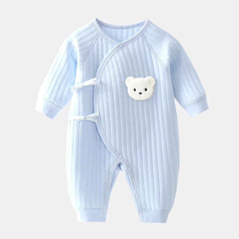 Boys Girls Bodysuit Newborn Winter Onesie Clothes Cotton Toddler Home Wear 0-6M Thickened Spring and Autumn Clothing Econic Blanks