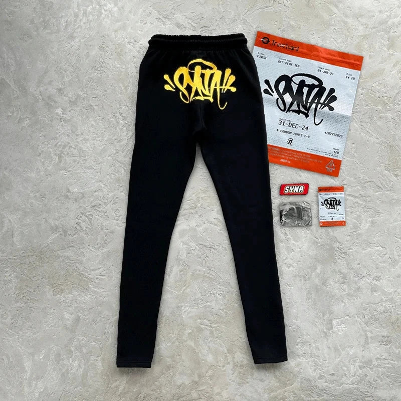 Sy Jacket and Trousers Sports Jogging Men Cotton Hoodie Young Fashion Hooded Tops Pants Women's Streetwear Coats Warm Tracksuit Econic Blanks