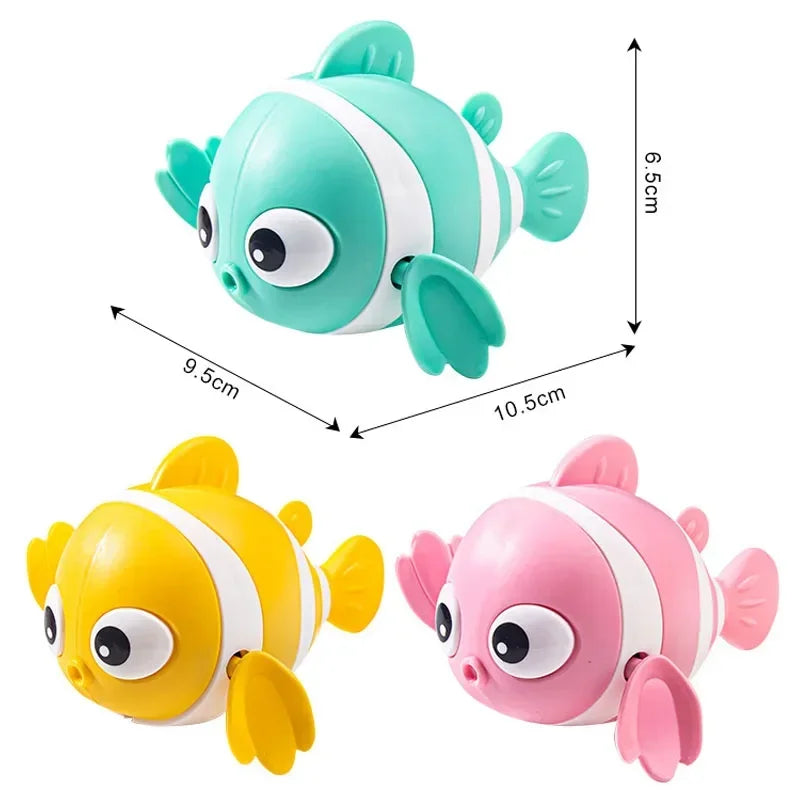 Bath Toys Cute Swimming Clown Fish Bath Toy for Toddlers Floating Wind Up Toys for Boy Girl New Born Baby Bathtub Toddler Toys Econic Blanks
