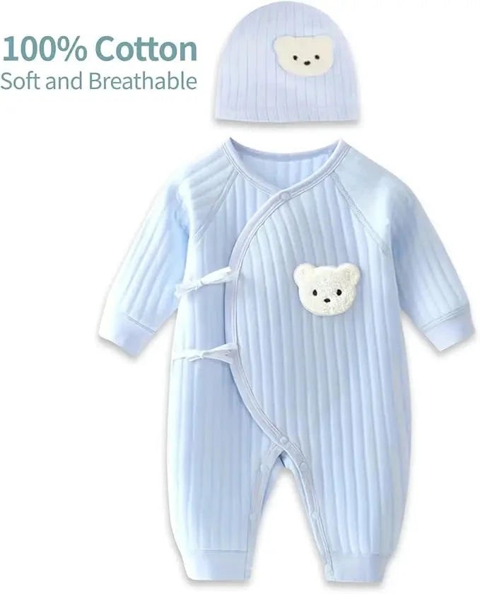 Boys Girls Bodysuit Newborn Winter Onesie Clothes Cotton Toddler Home Wear 0-6M Thickened Spring and Autumn Clothing Econic Blanks