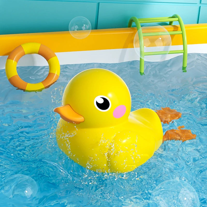 Baby Bath Toys Kids Swimming Clockwork Dolls Play Water Fun Bathing Cute Funny Children Bathroom Shower Bathtub Animals Toy Econic Blanks