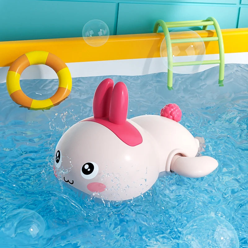 Baby Bath Toys Kids Swimming Clockwork Dolls Play Water Fun Bathing Cute Funny Children Bathroom Shower Bathtub Animals Toy Econic Blanks