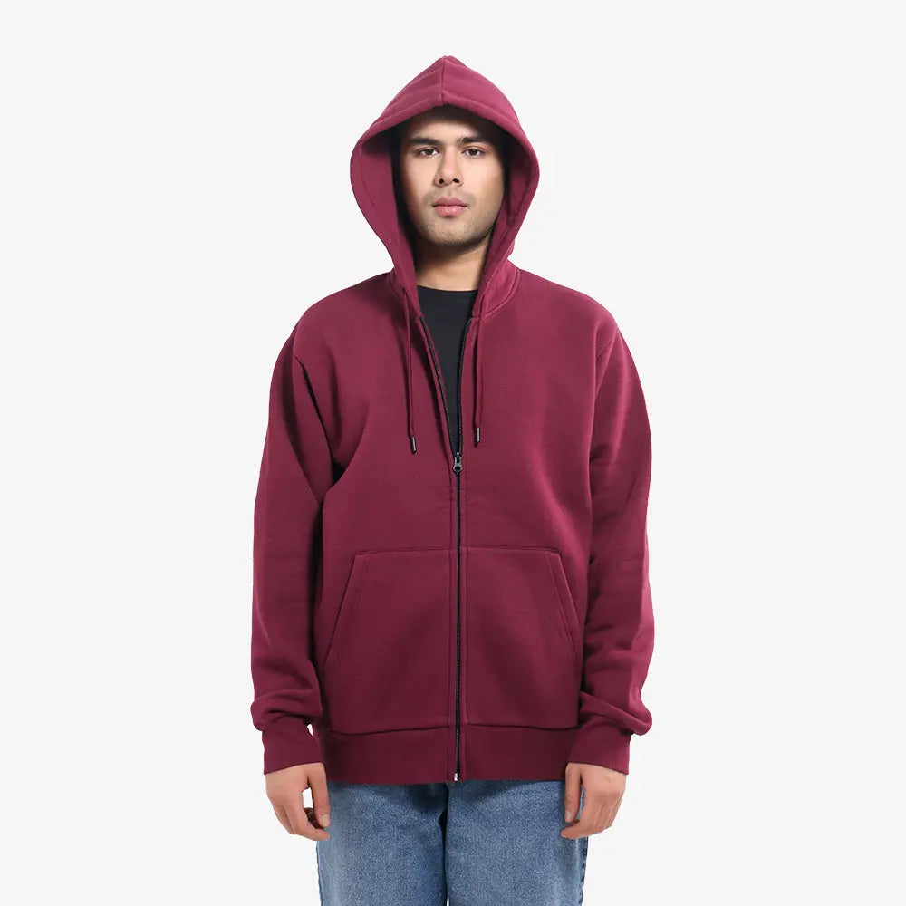 Customizable Zip hoodies Relaxed Fit Full Zip Blank Hoodie For Men & Women Econic Blanks
