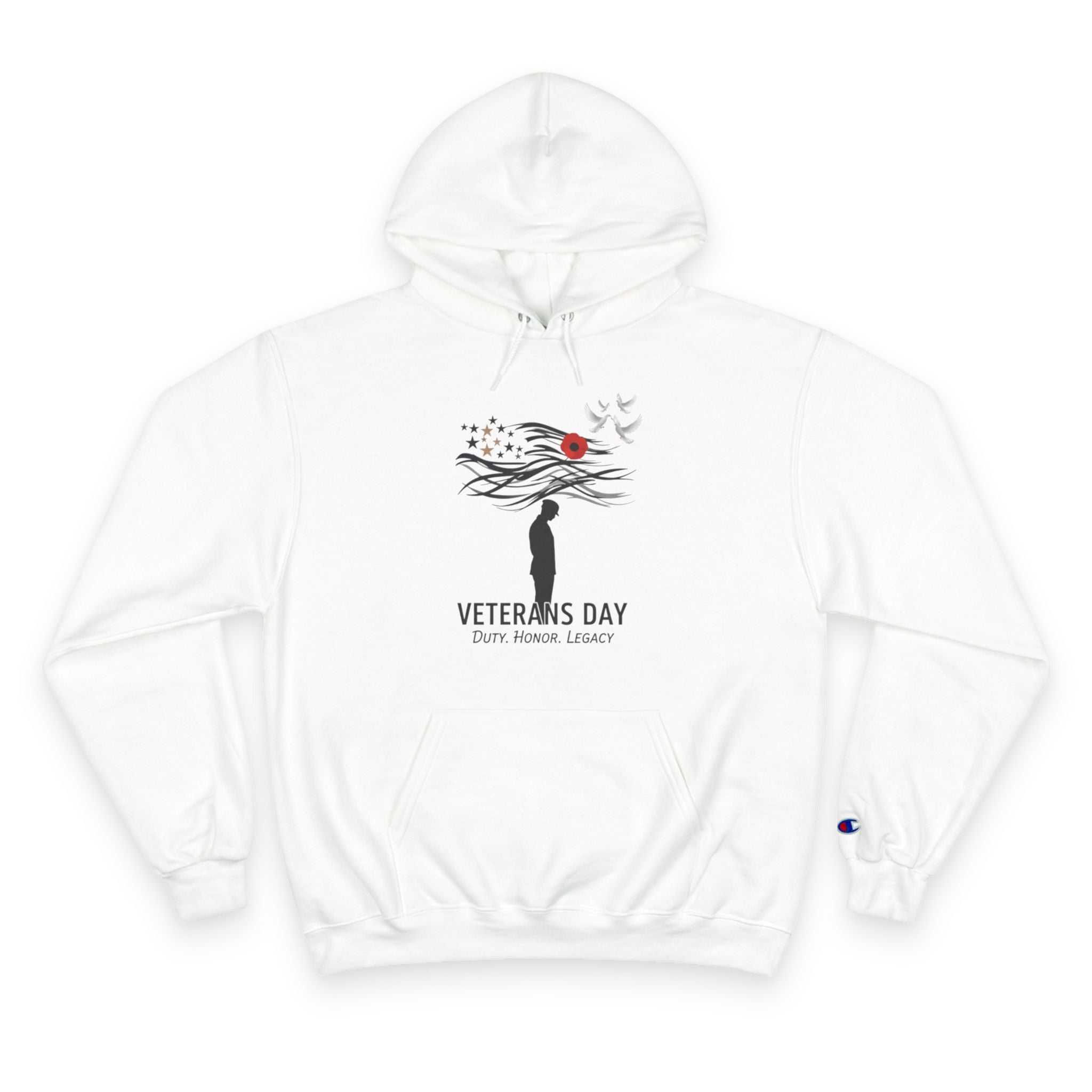 Veterans Day Champion Hoodie, Cozy Hoodie, Gift for Veterans, Memorial Day Apparel, Support Our Troops Printify