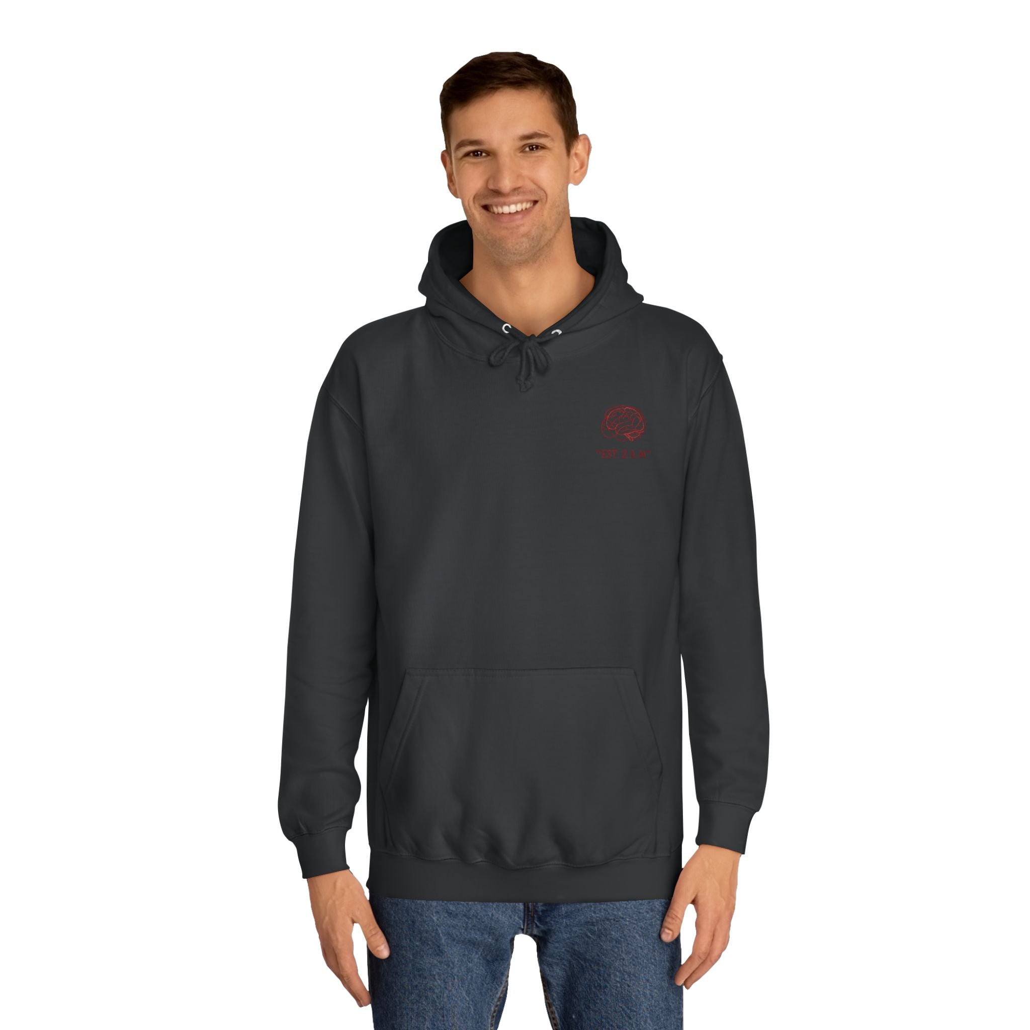 Unisex Overthinking Club Hoodie | Cozy College Gear, Thoughtful Gift for Students, Casual Wear, Relaxed Style, Brainy Humor Apparel Printify