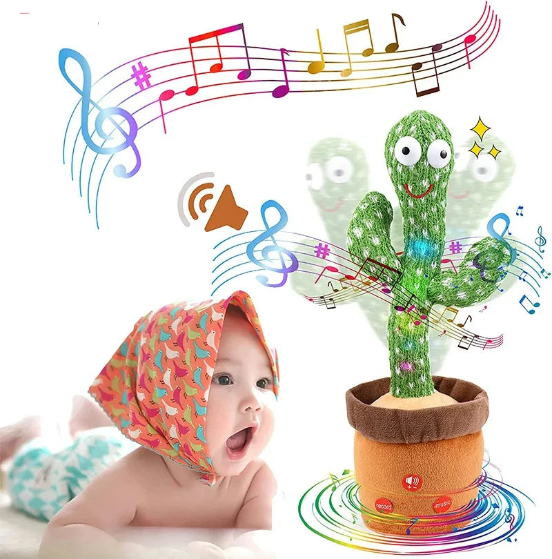 1pc Dancing Cactus Toy,Repeat Talking ,Song Speaker Wriggle Dancing Sing Talk, Plushie Stuffed ,Interaction and Decoration Econic Blanks