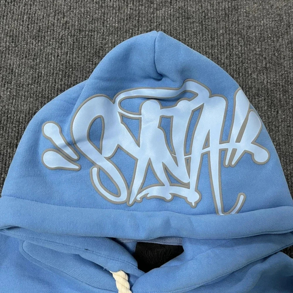 Sy Jacket and Trousers Sports Jogging Men Cotton Hoodie Young Fashion Hooded Tops Pants Women's Streetwear Coats Warm Tracksuit Econic Blanks