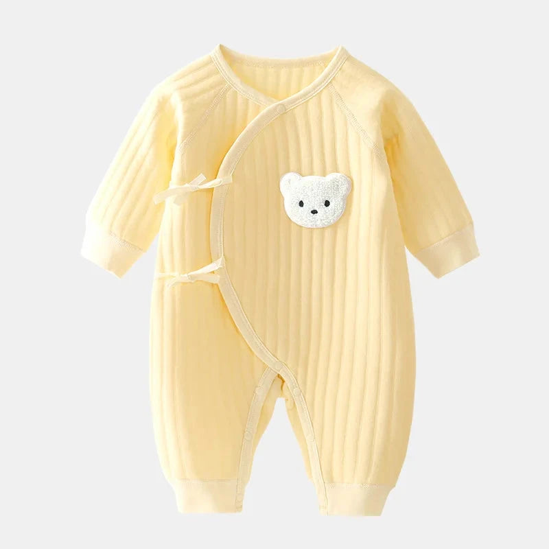 Boys Girls Bodysuit Newborn Winter Onesie Clothes Cotton Toddler Home Wear  0-6M Thickened Spring and Autumn Clothing Econic Blanks