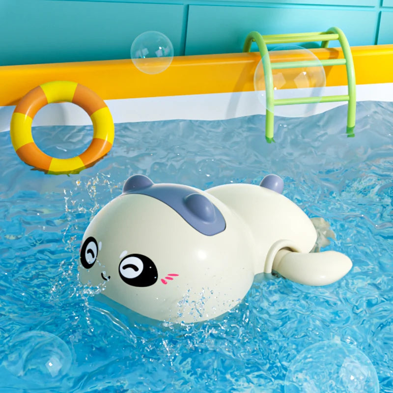 Baby Bath Toys Kids Swimming Clockwork Dolls Play Water Fun Bathing Cute Funny Children Bathroom Shower Bathtub Animals Toy Econic Blanks