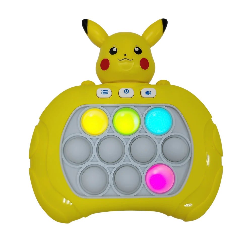 2024 New Pikachu Quick Push Game Pop Up Fidget Bubble Electronic Pop it Pro Game Light AntiStress Toys For Adult Kids Gift 2024 Econic Blanks