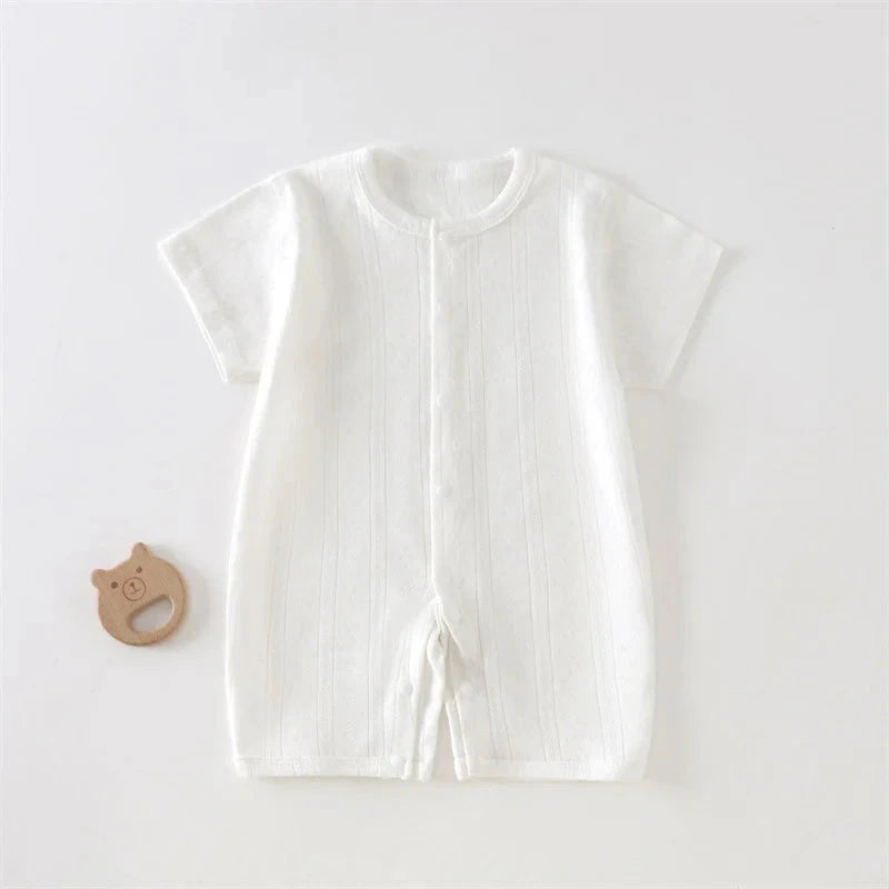 Baby Short Sleeved Jumpsuit Summer Newborn Breathable Mesh Air Conditioning Suit Boys Girls Infant Thin Sleepwear Crawling Suits Econic Blanks