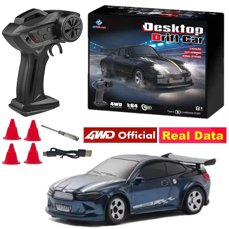 4WD Drift Racing Car 1/64 or 1/43 Mini Remote Controlled High Speed Car Radio Electric Competition Toy Gift For Kids Boys Adults Econic Blanks