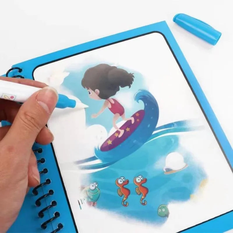 Watercolor Painting Magic Book Reusable for Children Animal Cartoon Painting Book Suitable for Children's Education and Learning Econic Blanks