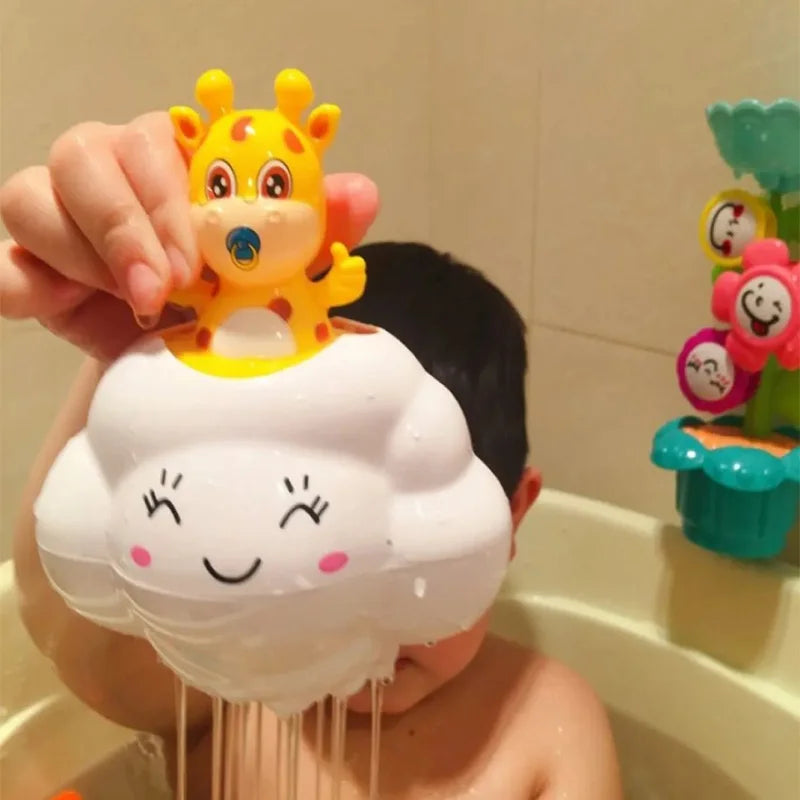 Baby Bath Toy, Bathing Cute Swimming Water Spraying Clouds Shower Bath Toy For Kids Water Playing Toy Econic Blanks