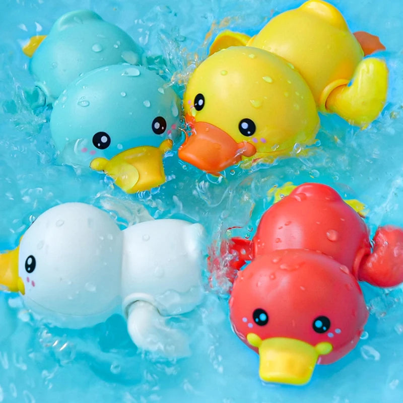 Baby Bath Toys Kids Swimming Clockwork Dolls Play Water Fun Bathing Cute Funny Children Bathroom Shower Bathtub Animals Toy Econic Blanks