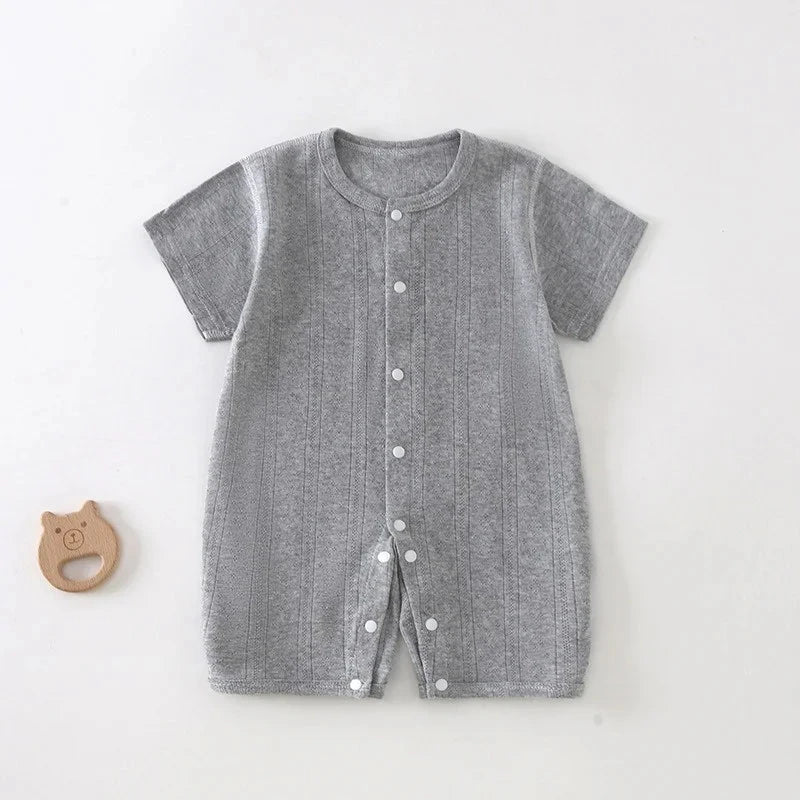Baby Short Sleeved Jumpsuit Summer Newborn Breathable Mesh Air Conditioning Suit Boys Girls Infant Thin Sleepwear Crawling Suits Econic Blanks