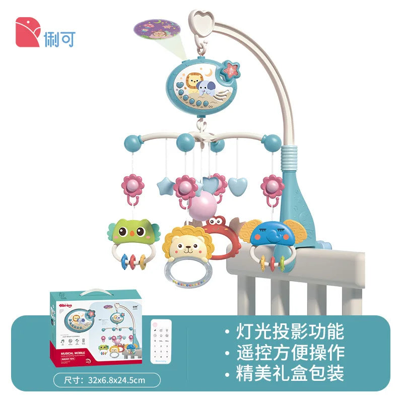 Musical Baby Crib Mobile with Lights Music Projection for Infants Remote Control Crib Toys for Newborn Baby Mobile for Crib Toys Econic Blanks
