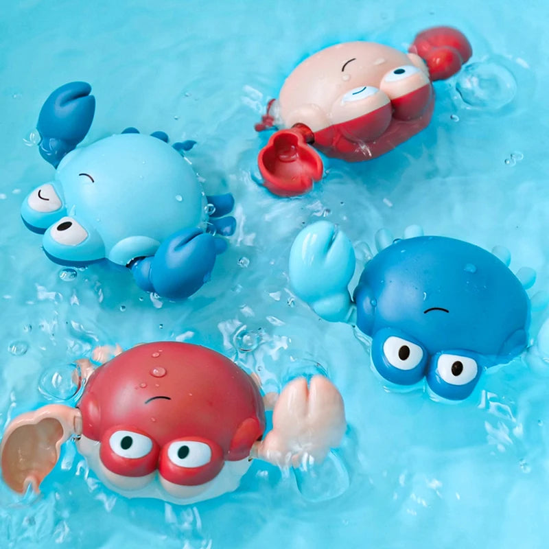 Baby Bath Toys Kids Swimming Clockwork Dolls Play Water Fun Bathing Cute Funny Children Bathroom Shower Bathtub Animals Toy Econic Blanks