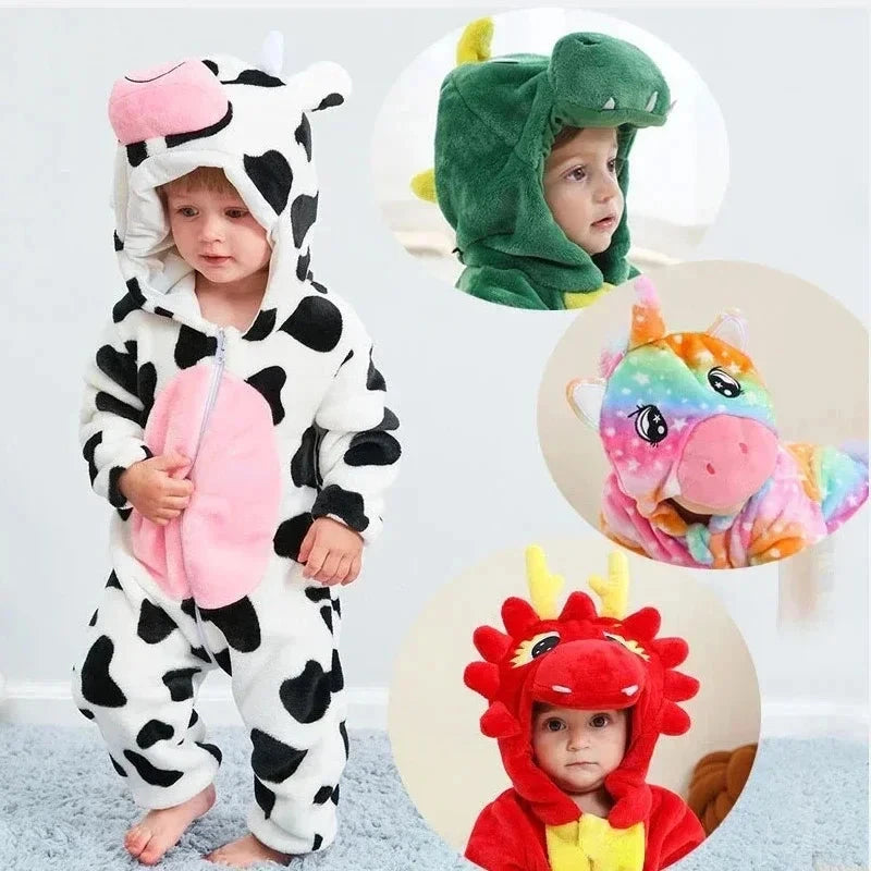 0 1 2 3 4 Years Kigurumi Pajamas for Toddler Baby Clothes Children Outfits Infant Dinosaur Unicorn Cat Robbit Cosplay Costumes Econic Blanks