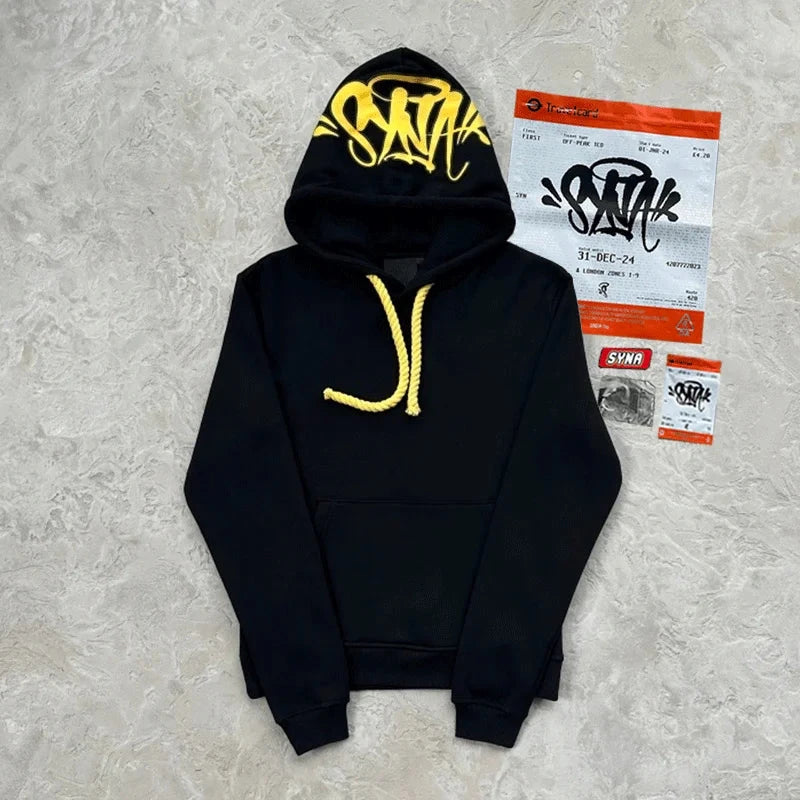 Sy Jacket and Trousers Sports Jogging Men Cotton Hoodie Young Fashion Hooded Tops Pants Women's Streetwear Coats Warm Tracksuit Econic Blanks