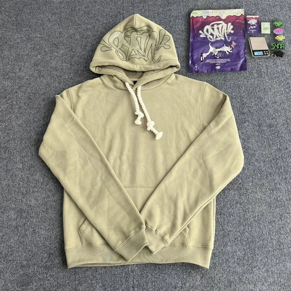 Sy Jacket and Trousers Sports Jogging Men Cotton Hoodie Young Fashion Hooded Tops Pants Women's Streetwear Coats Warm Tracksuit Econic Blanks