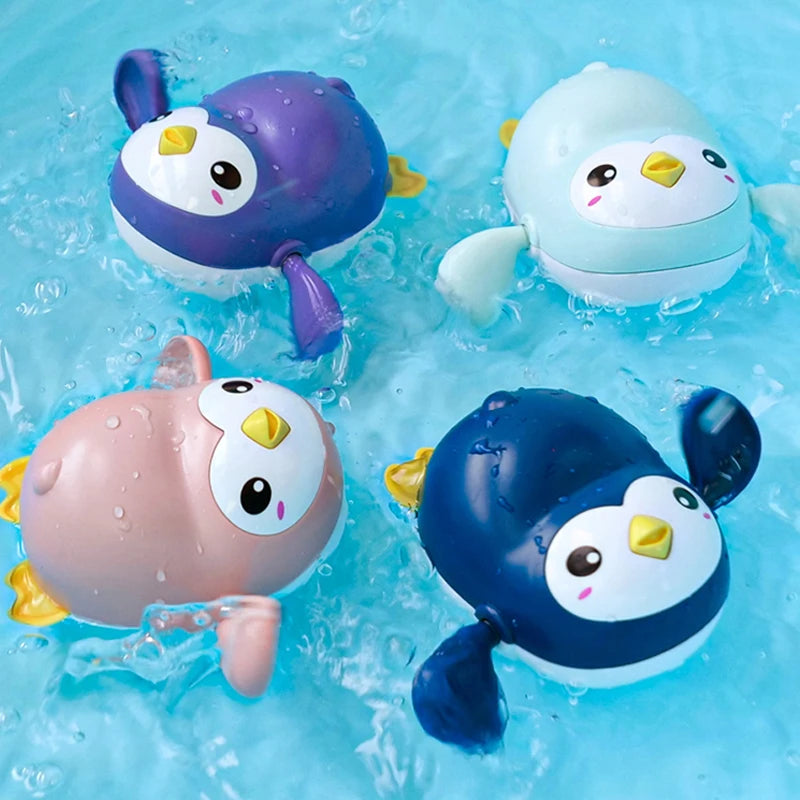 Baby Bath Toys Kids Swimming Clockwork Dolls Play Water Fun Bathing Cute Funny Children Bathroom Shower Bathtub Animals Toy Econic Blanks