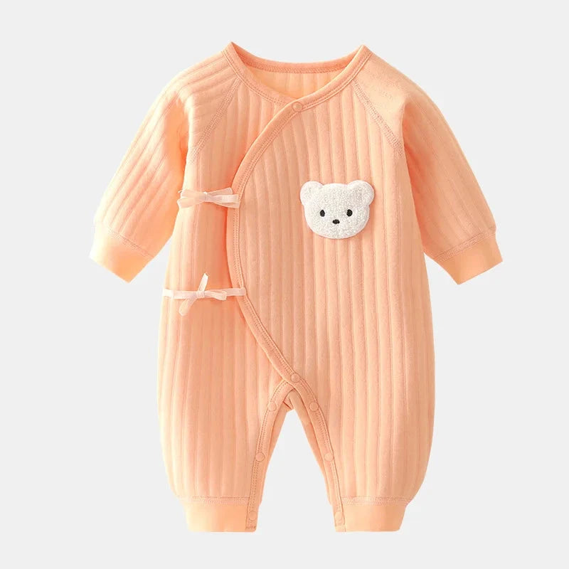 Boys Girls Bodysuit Newborn Winter Onesie Clothes Cotton Toddler Home Wear  0-6M Thickened Spring and Autumn Clothing Econic Blanks